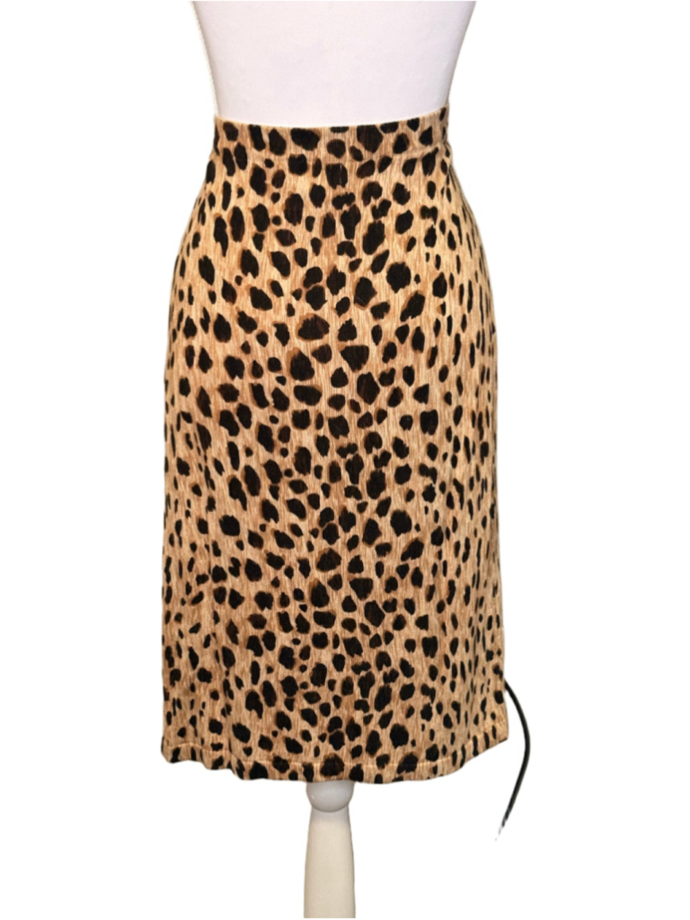 Merona Leopard Print Midi Skirt Size Small Animal Print Career Y2K - Picture 2 of 4